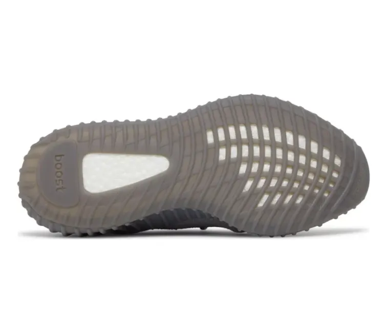 Adidas Yeezy Boost 350 V2 (Steel Grey) running for a positive mindset