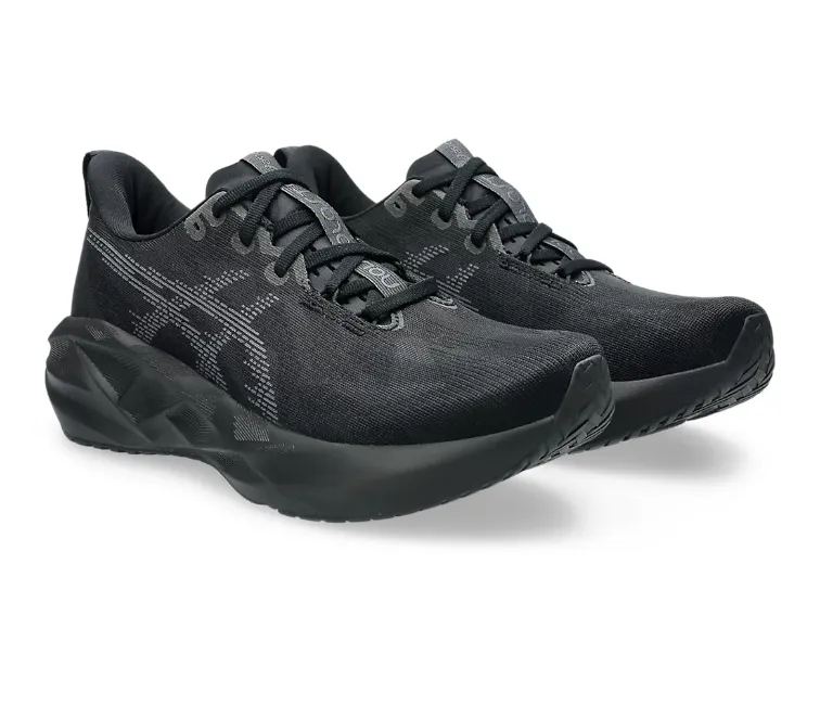 safari - themed running wear cushioned leather shoes Men's Asics Novablast 5 (Black/Carrier Grey)