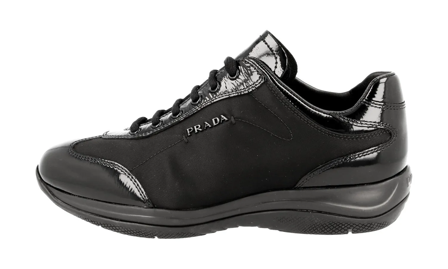 Non Slip Prada Women's Black Leather Sneaker 3E5793