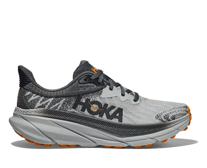 Zoned Cushioning ReinforcedToe Mens Hoka Challenger ATR 7 Wide in Harbor Mist/Castlerock
