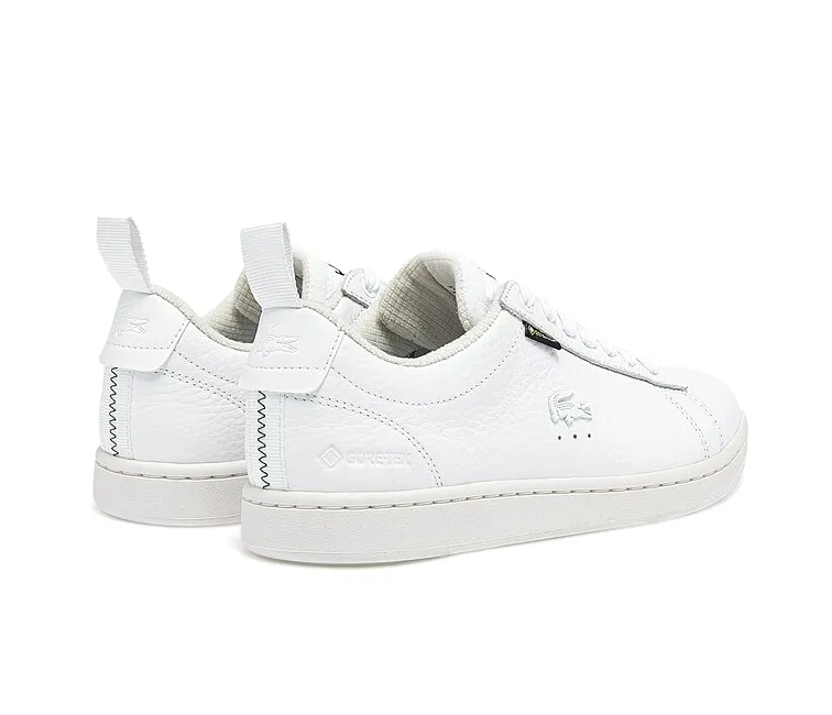 Men's Lacoste Carnaby Evo GTX 07221 SMA (White/Off White) running on a dirt track shoes