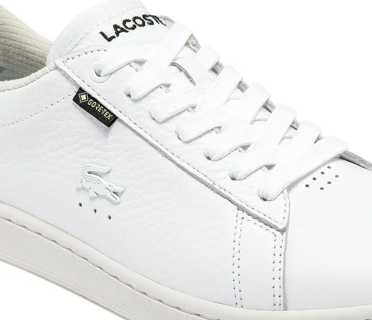 Men's Lacoste Carnaby Evo GTX 07221 SMA (White/Off White) running with a narrow toe box