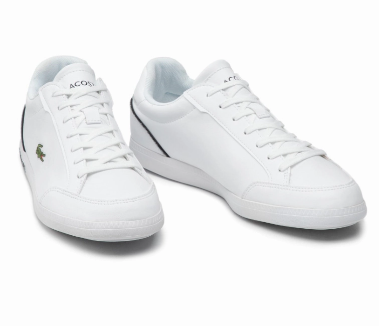 Men's Lacoste Graduate Cap 0121 SMA (White/Black) Uneven terrain running in flat tracks shoes