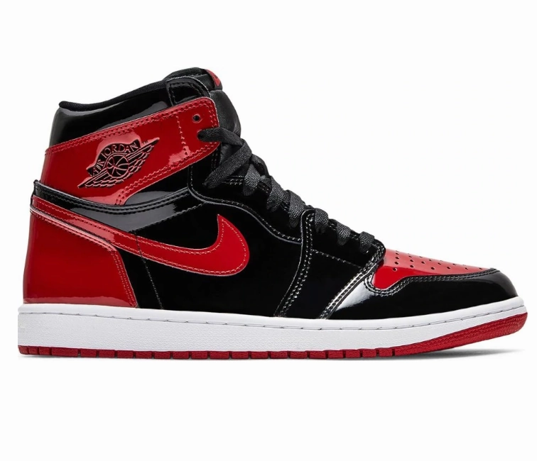 Shock Absorbing Outsole Men's Nike Air Jordan 1 Retro OG Patent Bred