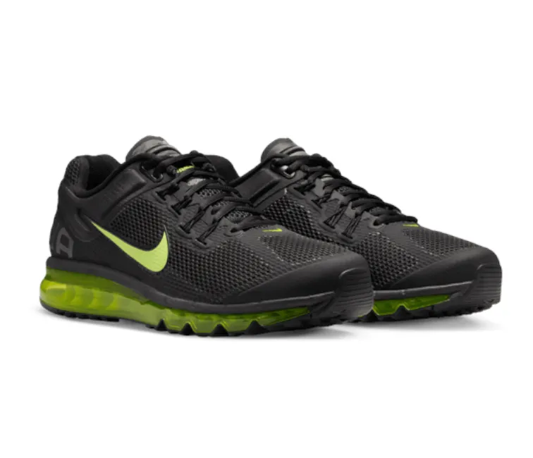 Men??s Nike Air Max 2013 (Black/Volt) bendable running shoes