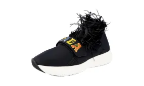 Prada Women's Black Neoprene Sneaker 1S113I Breathable Footbed Easy Walk