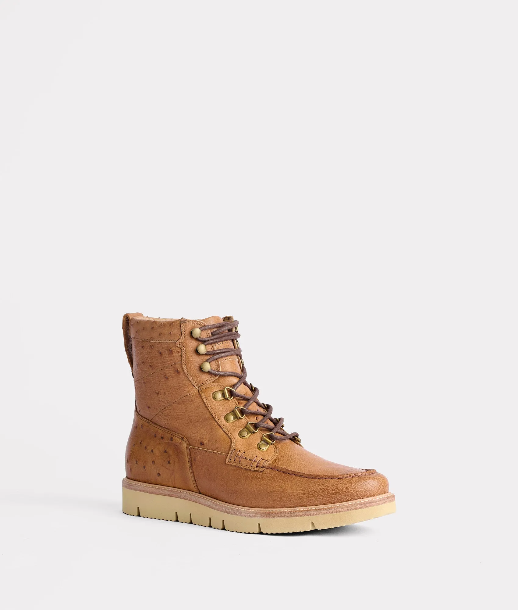 Ridgeline Exotic Lace Up Boot :: Barnwood Calm Appearance Shine Hold