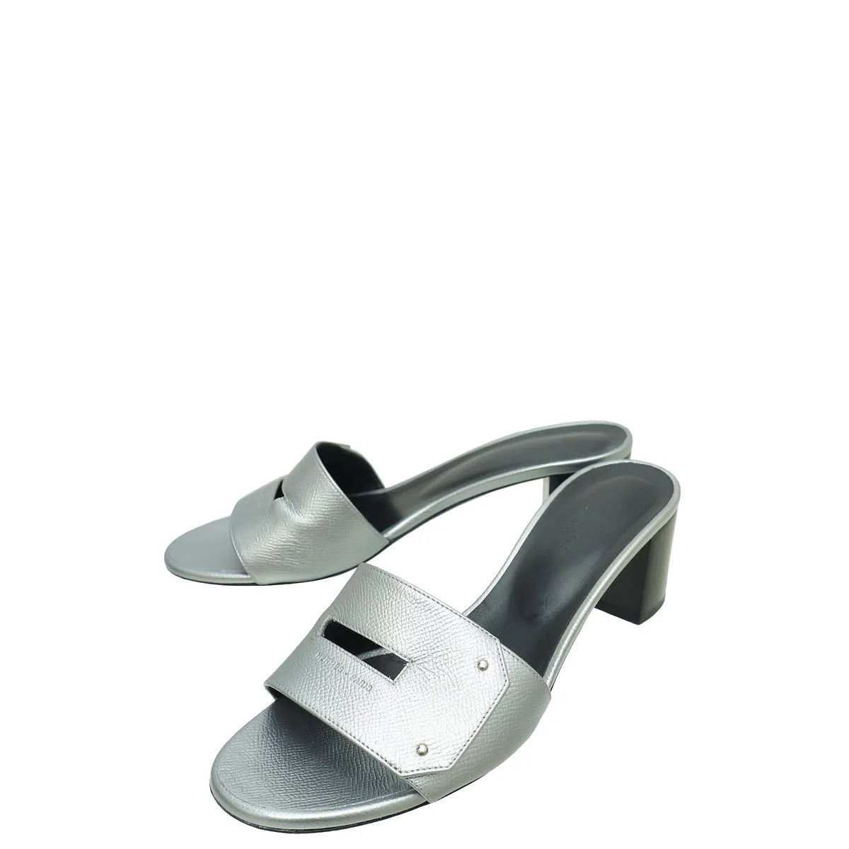 Hermes Gris Very Sandal 39.5 Cushioned Base Health Focused