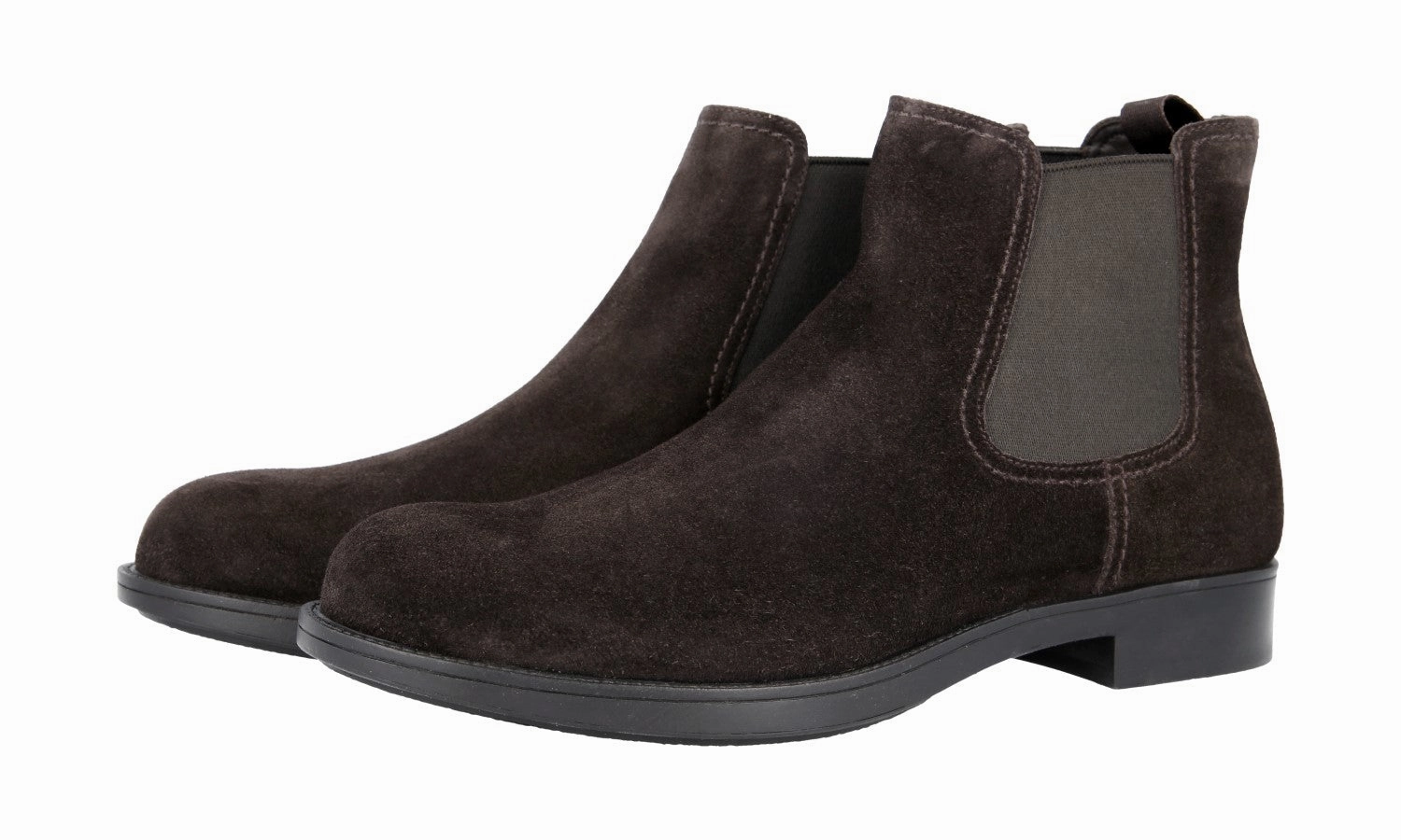 Outdoor Boots Prada Men's Brown welt-sewn Leather Half-Boot 2TE082