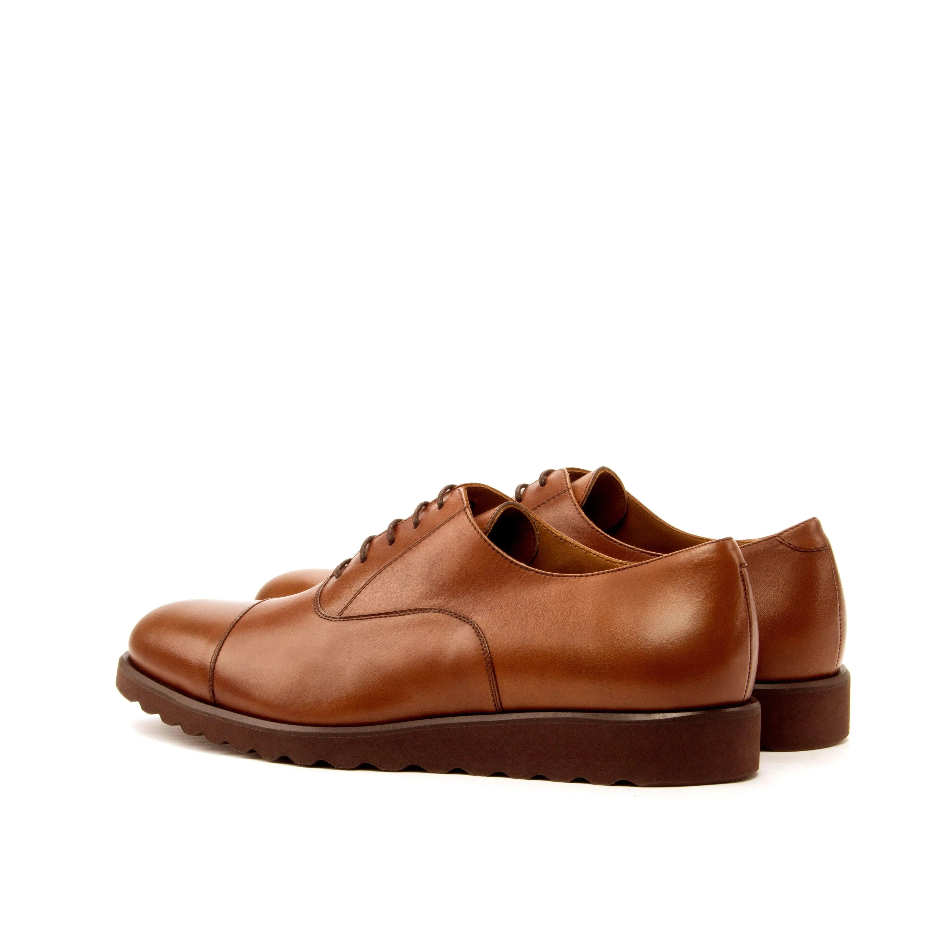 Breathable Feel Style Enthusiast Simple Style Casual Brown Leather Oxford Shoes