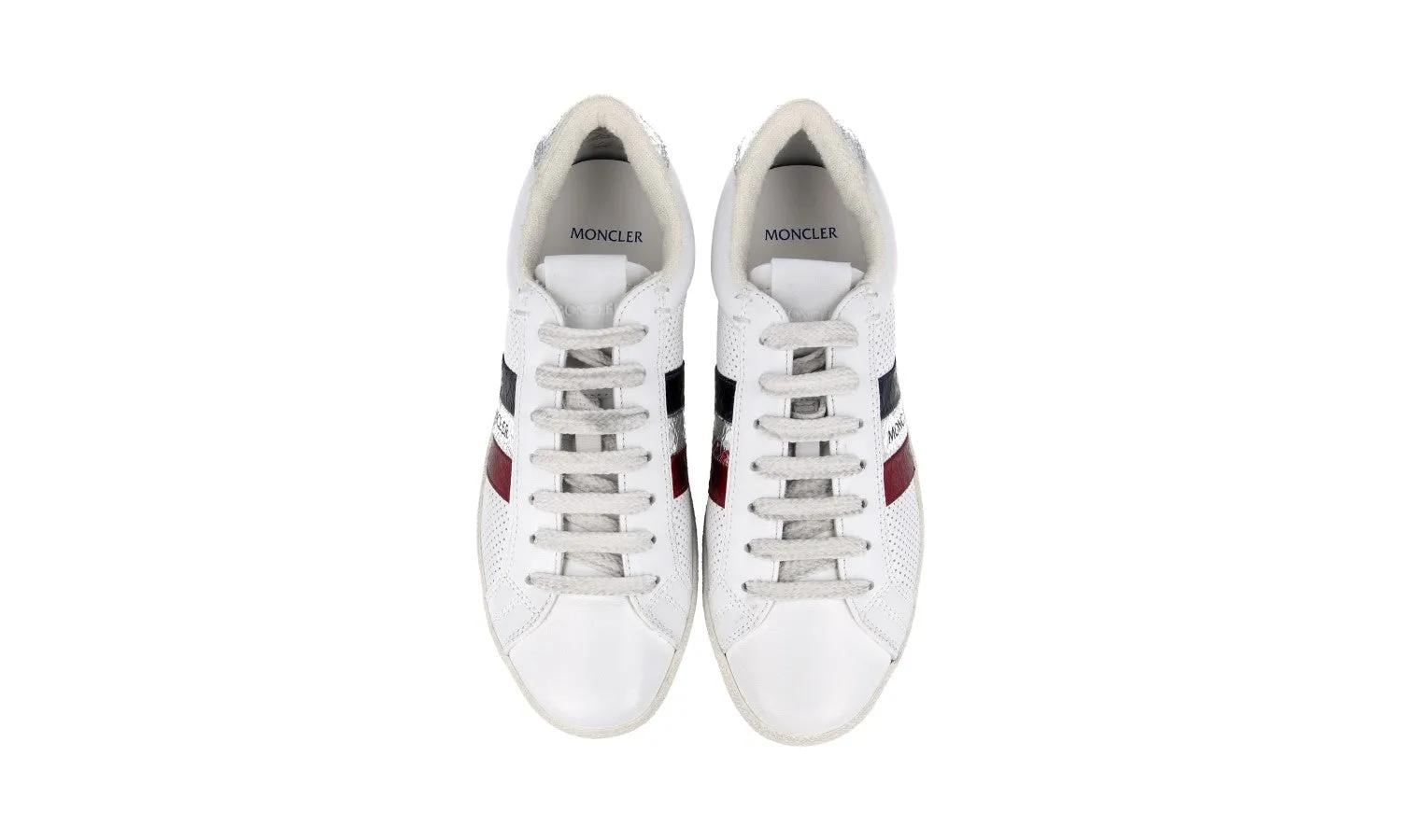 Moncler Women's White Leather Sneaker Ryegra Slip Resistant Compound