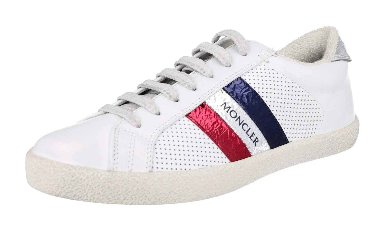 Anti Torsion Plate High impact Moncler Women's White Leather Sneaker Ryegra