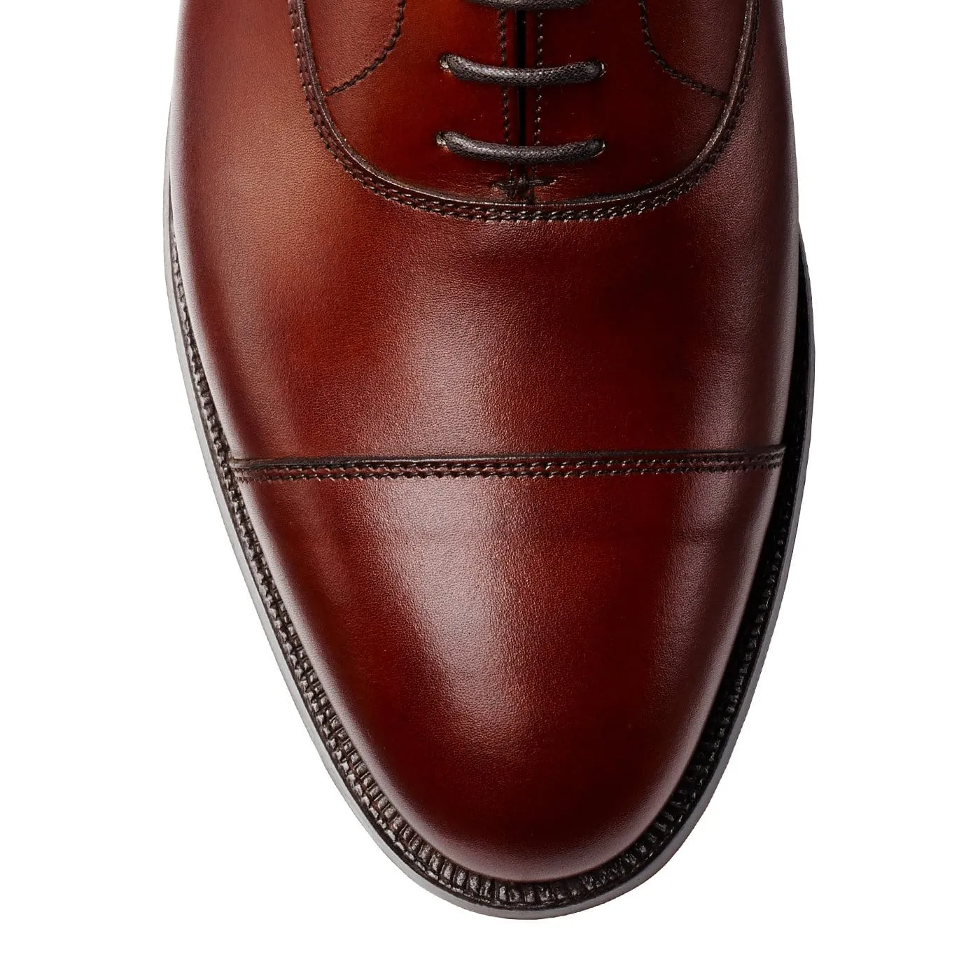 Stitch Detail Leadership Summit Connaught Chestnut Burnished Calf