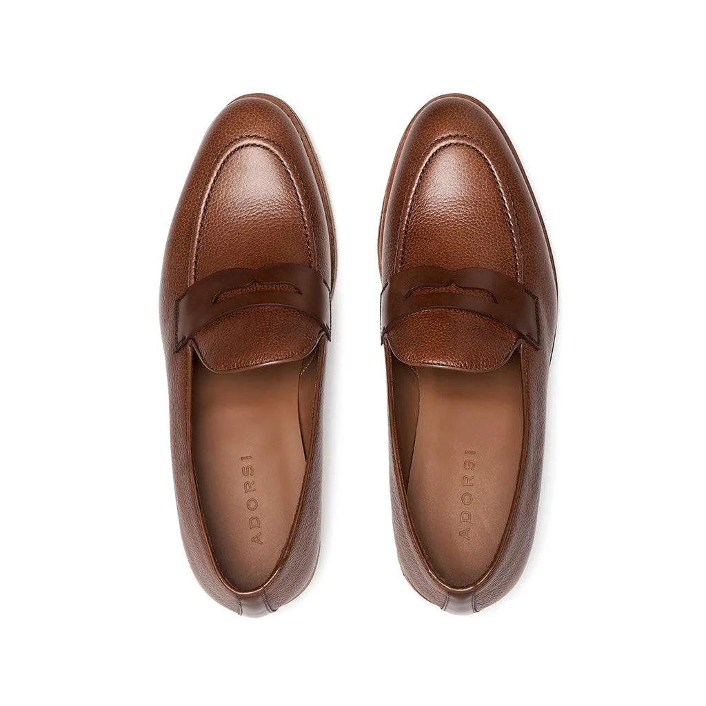 Classic Look Full Grain Brown Calf Penny Loafer