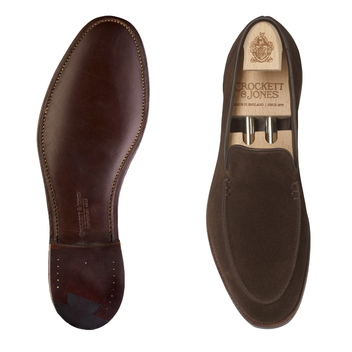 City Map Salcombe Dark Brown Suede