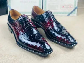 Quiet Walk Crocodile Shoes Special Offer! Formal Business Shoes -Genuine Crocodile Skin Leather Men's Lace-Up  Business Shoes Casual Comfortable Dress Shoe Male Suit Shoes
