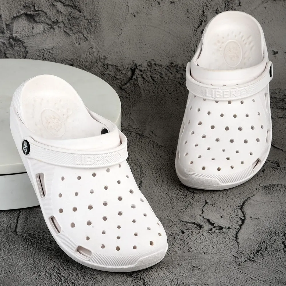 Quick Relaxation Step A-HA White Slingback Clogs For Women LPMXT-801 By Liberty