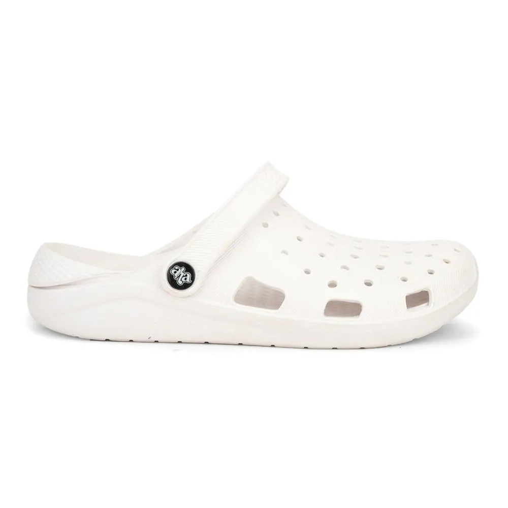 A-HA White Slingback Clogs For Women LPMXT-801 By Liberty Comfort Design Features Stretchable