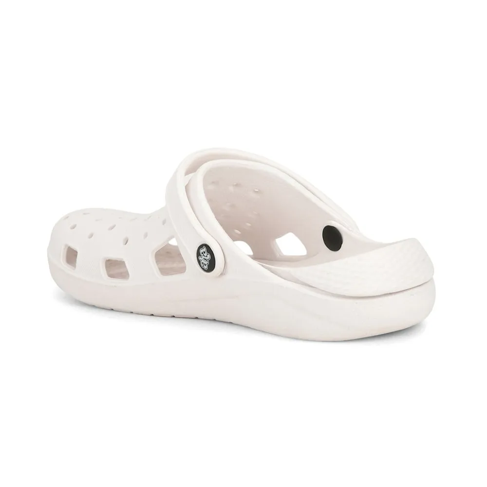 A-HA White Slingback Clogs For Women LPMXT-801 By Liberty Road Running Elastic Collar