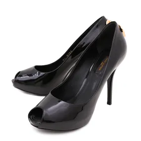 Louis Vuitton Black Oh Really Peep Toe pumps 38 Hot Day