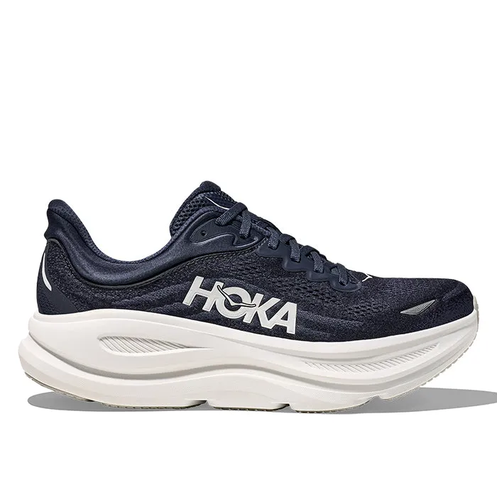 All Gender portable Mens Hoka Bondi 9 Wide in Varsity Navy/White