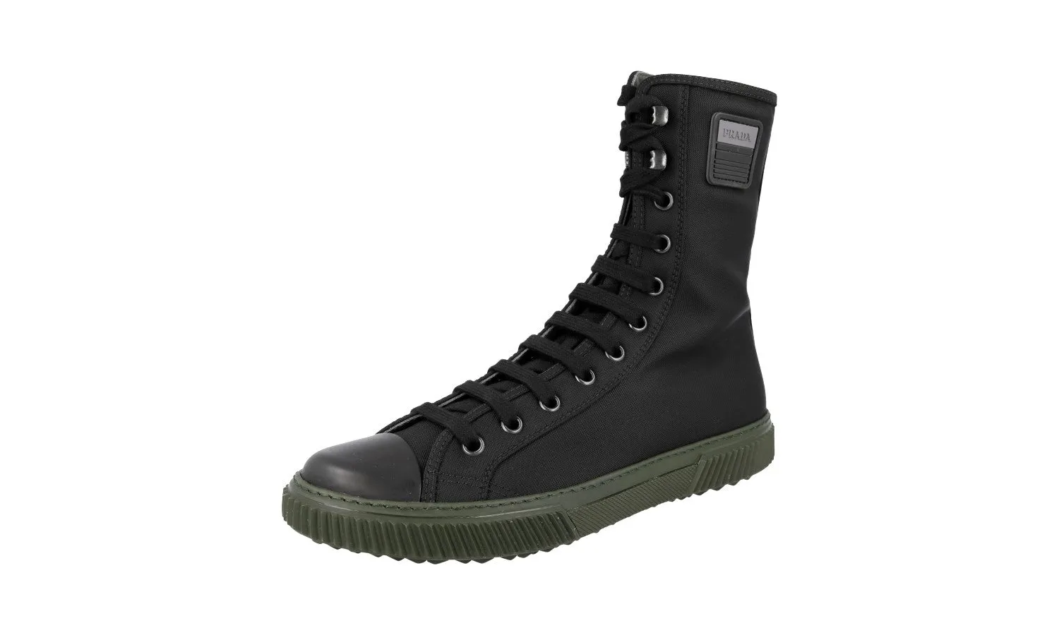 Prada Men's Black High-Top Sneaker 4U3274 Every Terrain