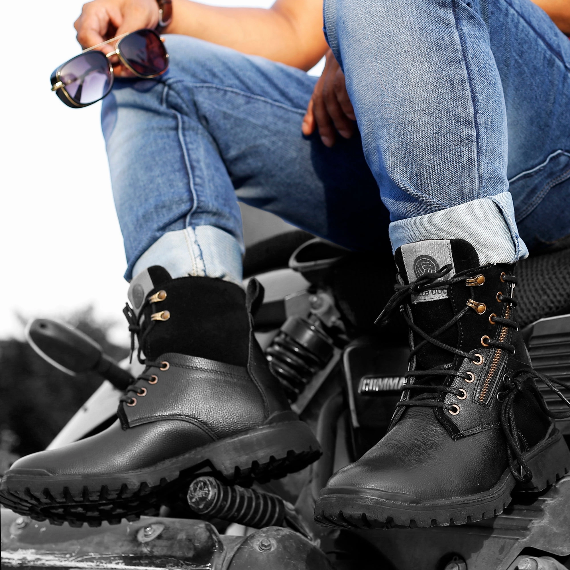 High Traction Rough Terrain Strong Mood Bacca Bucci Combat Boots