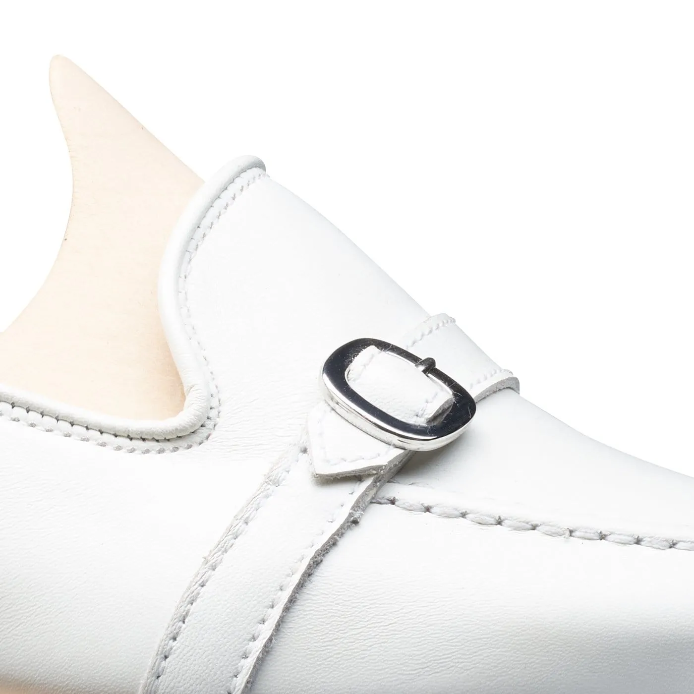 Tessa White Calf Flexible Support All-season Slip-ons