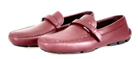 Slow Power Prada Men's Red Saffiano Leather Loafers 2DD110