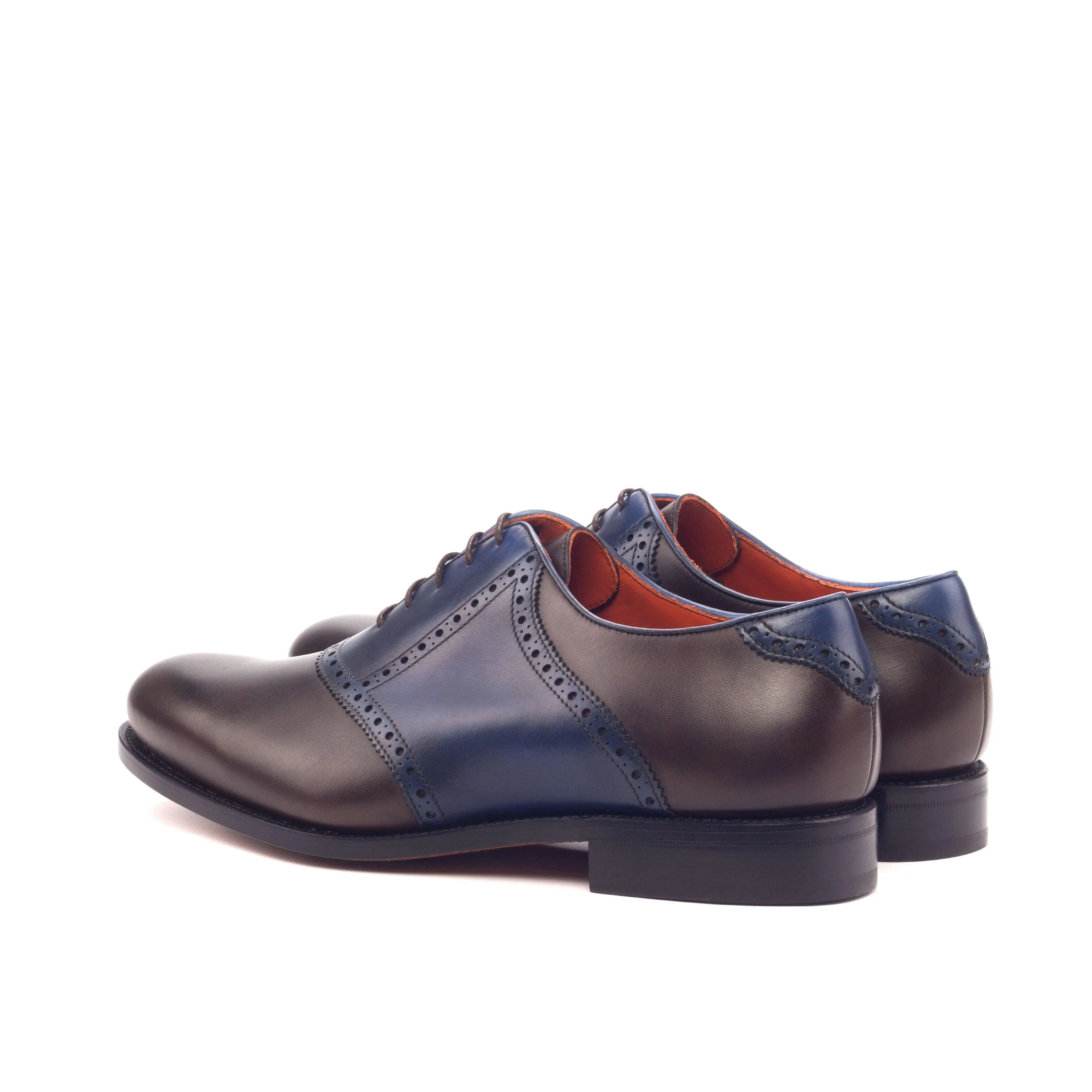 Brown & Navy Leather Saddle Shoes Dance Shade