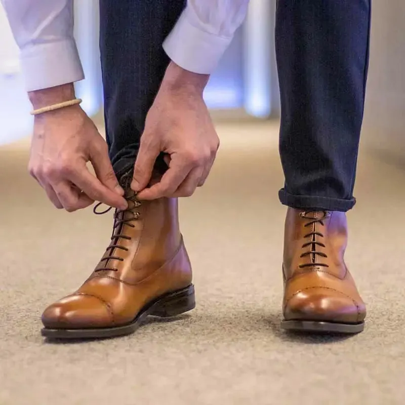 Cognac Calf Balmoral Boots Classic Build stylish workwear