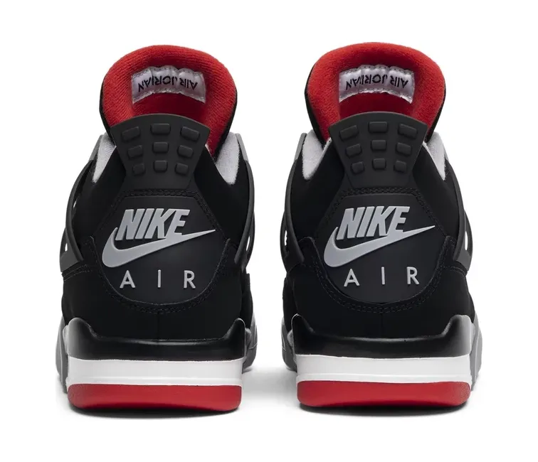 Stable base open - toe shoes Men's Nike Air Jordan 4 Retro (BRED 2019)