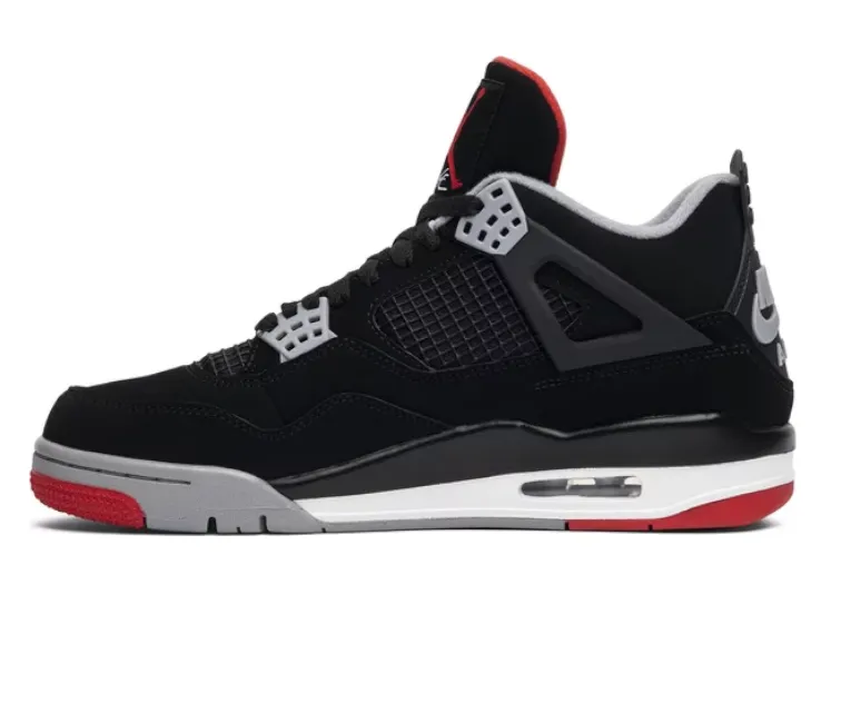 Soft Padding Amazing flexibility Men's Nike Air Jordan 4 Retro (BRED 2019)