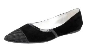 Prada Women's Black Leather Loafers 1F740G Power Path