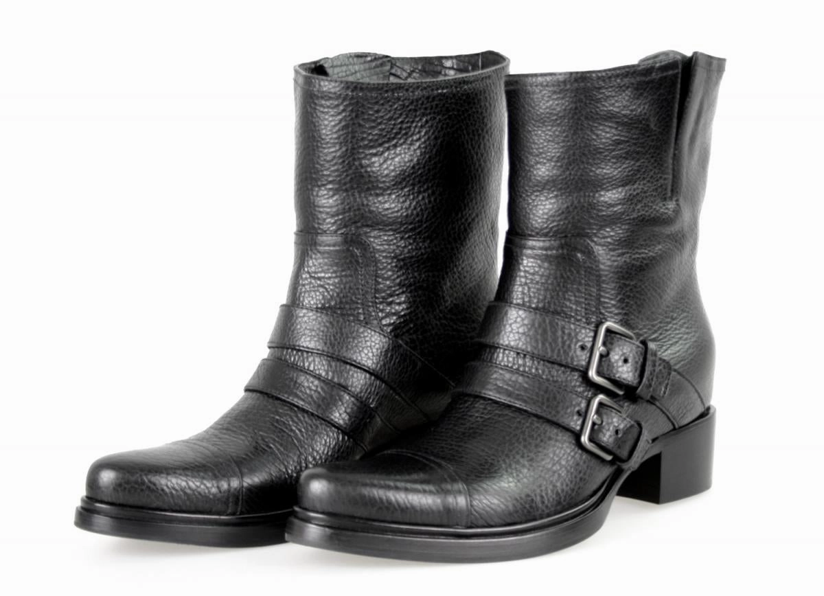 City Walk Miu Miu Women's Black Buffalo Leather Half-Boot 5U8855