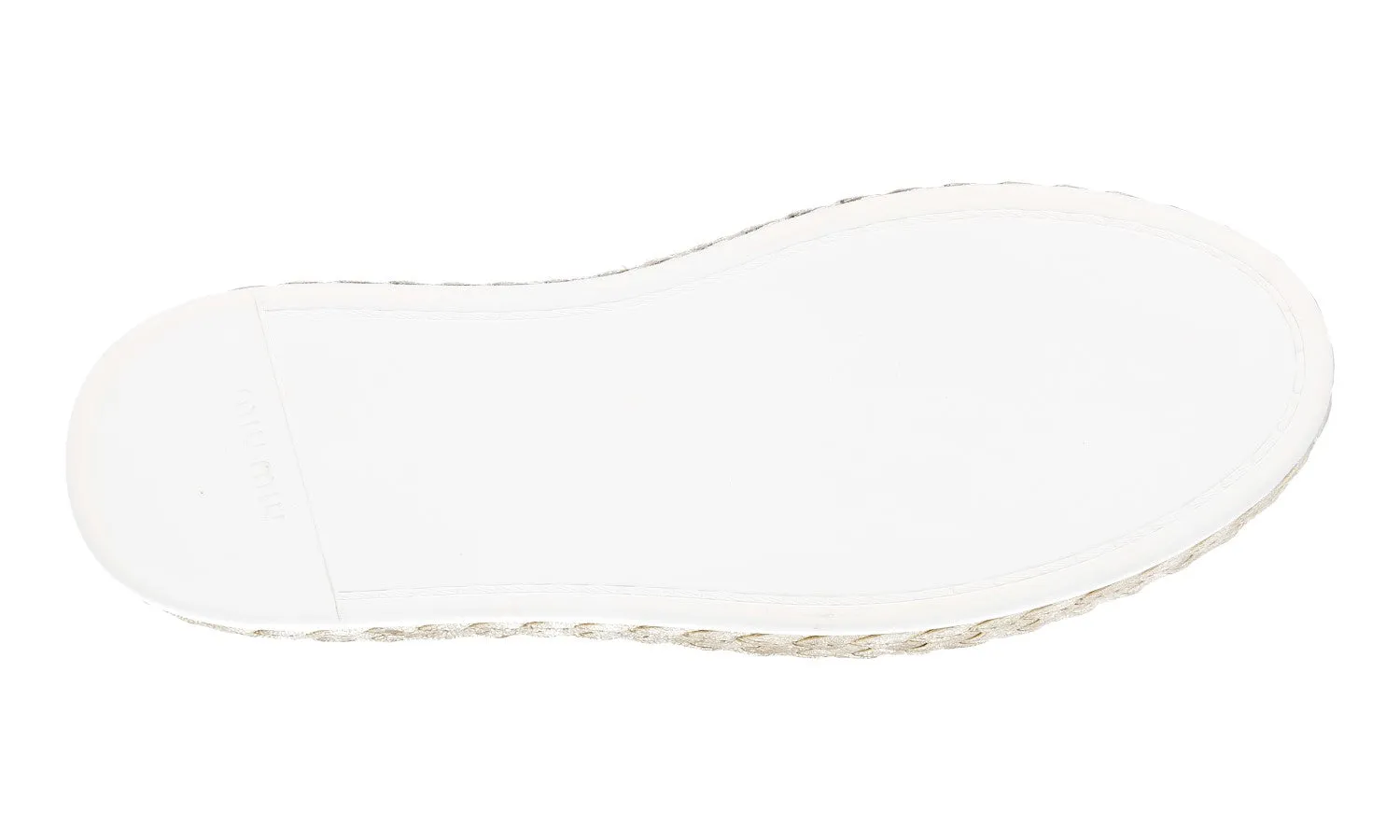 Miu Miu Women's Metallic Leather Sneaker 5E535A Shallow Footprint