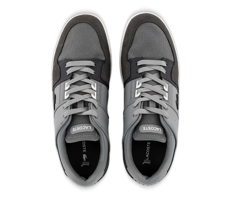 Men's Lacoste Court Cage 123 7 SMA (Grey/White) Ergonomic shoe design good grip shoe property