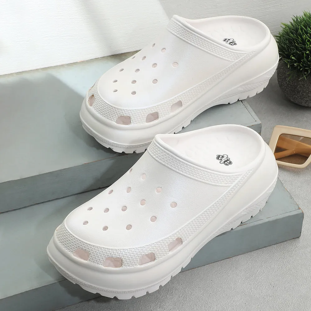 removable insoles A-HA White Slingback Clogs For Women LB418-1E By Liberty