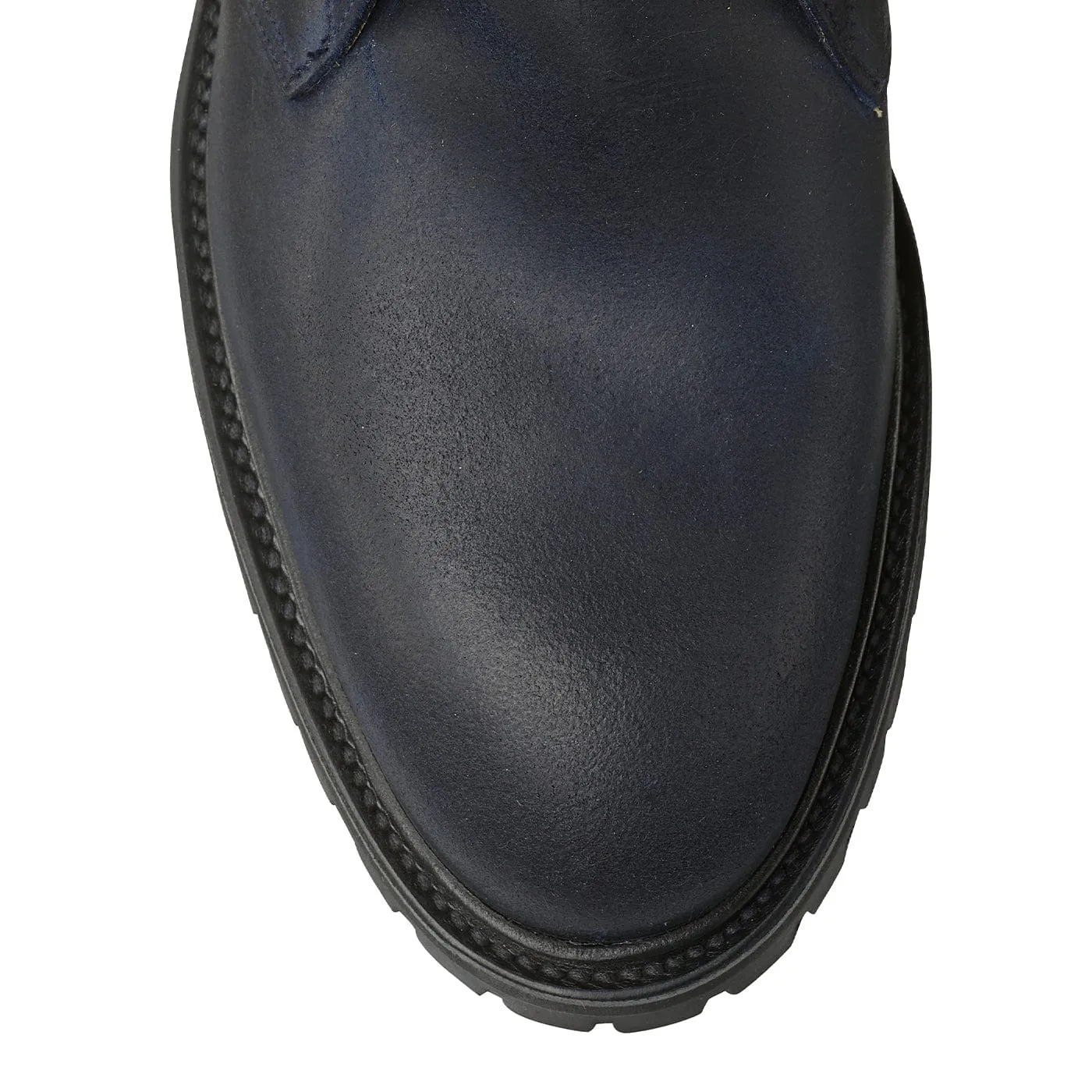 Chepstow 4 Navy Rough-Out Suede Simple Step Understated Style