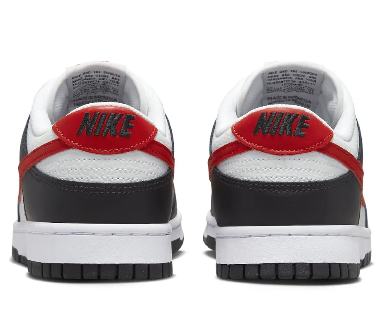 Nike Dunk Low Retro (Red Swoosh Panda) running in a tram station area shoes