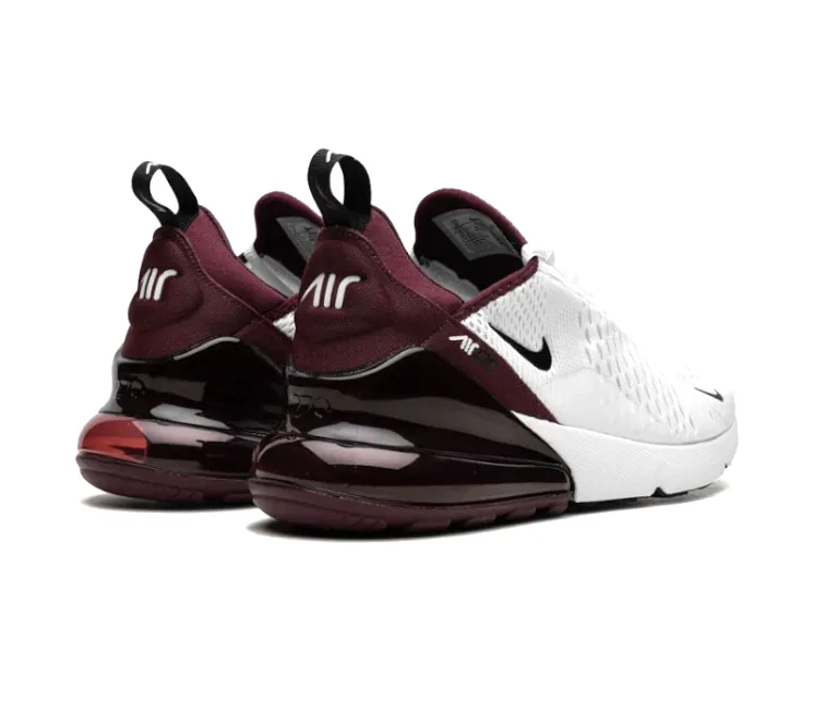 bowling shoes daily runner Men's Nike Air Max 270 (Night Maroon/White)