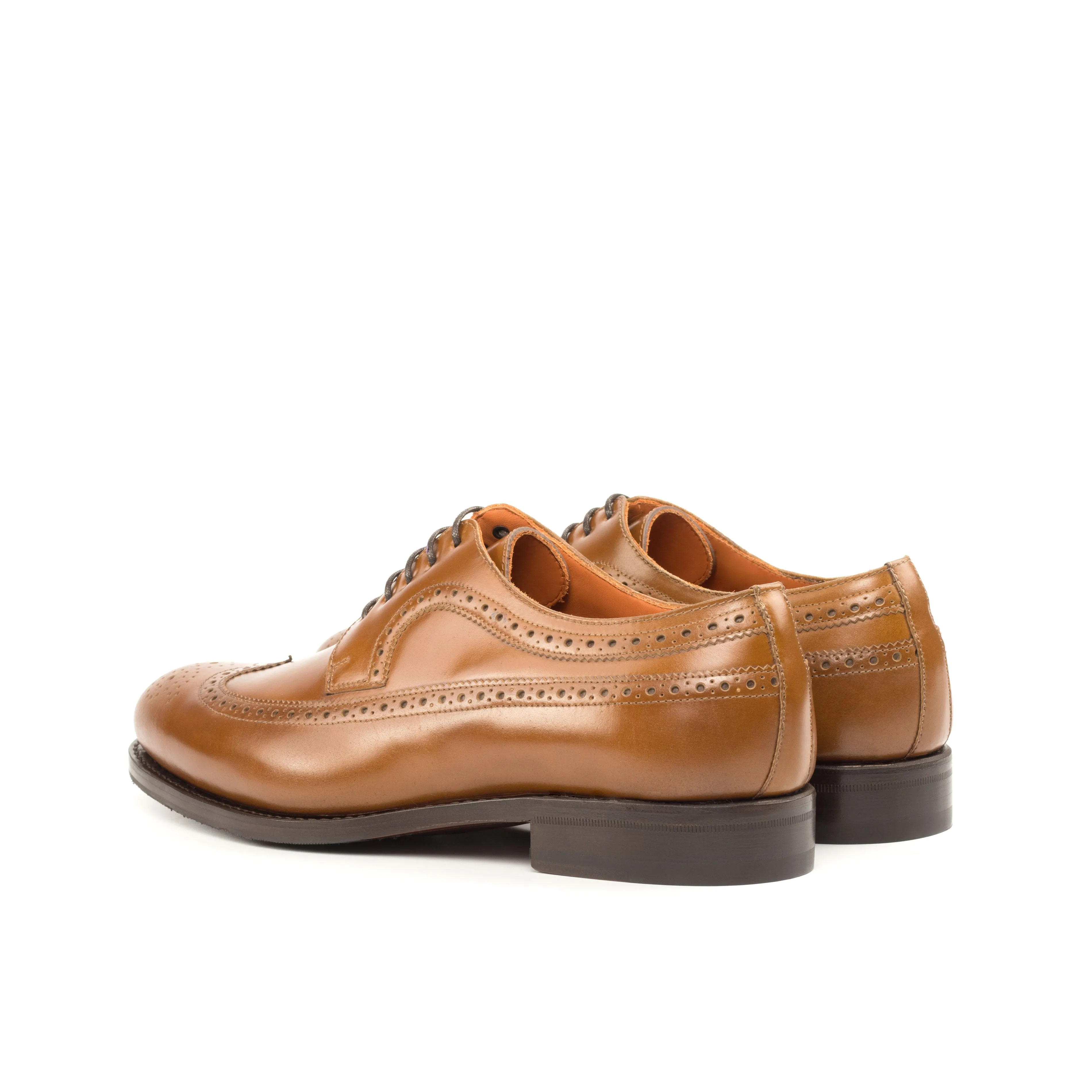Cognac Shell Cordovan Longwing Blucher Stable Walk Shine Coat