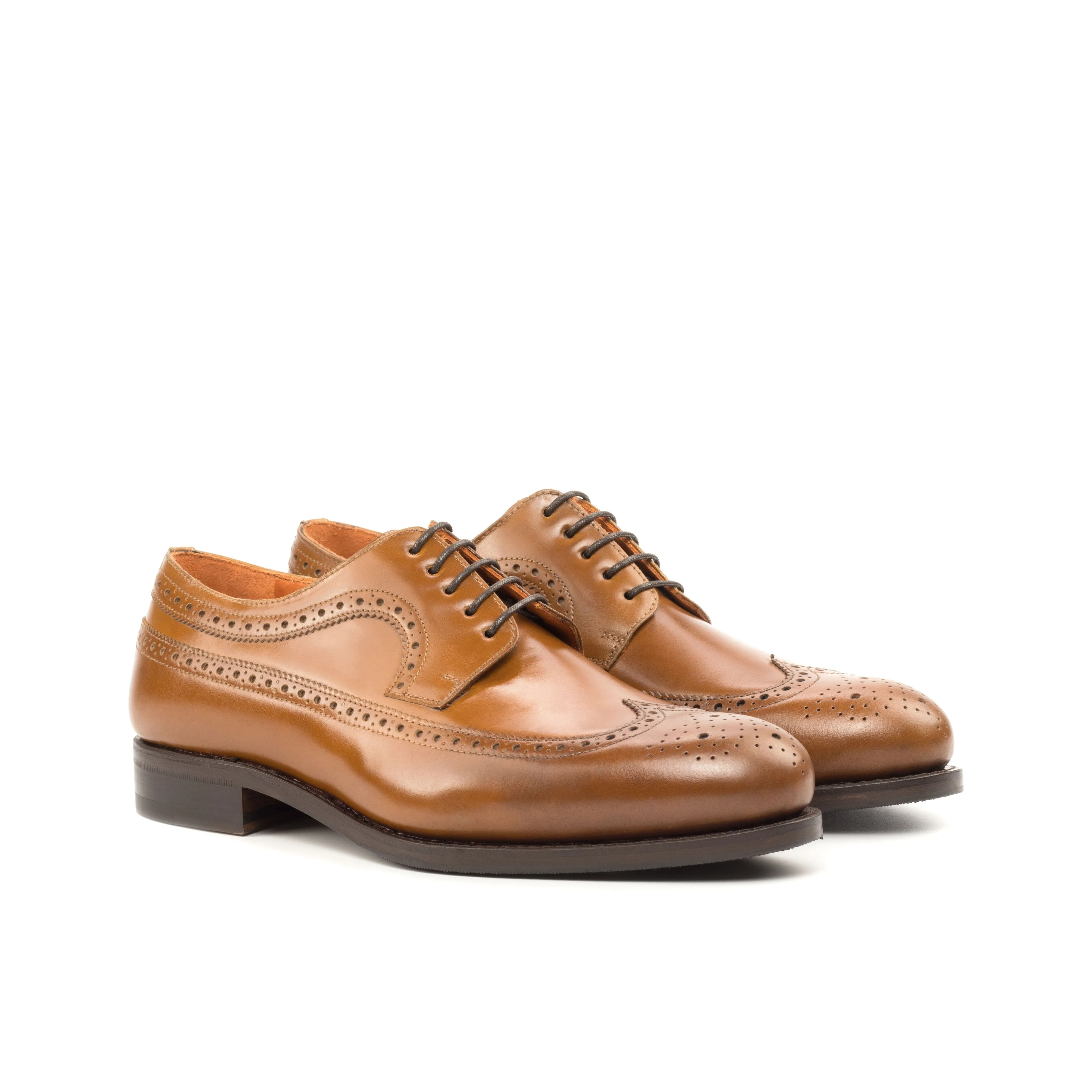 Luxurious Touch Cognac Shell Cordovan Longwing Blucher