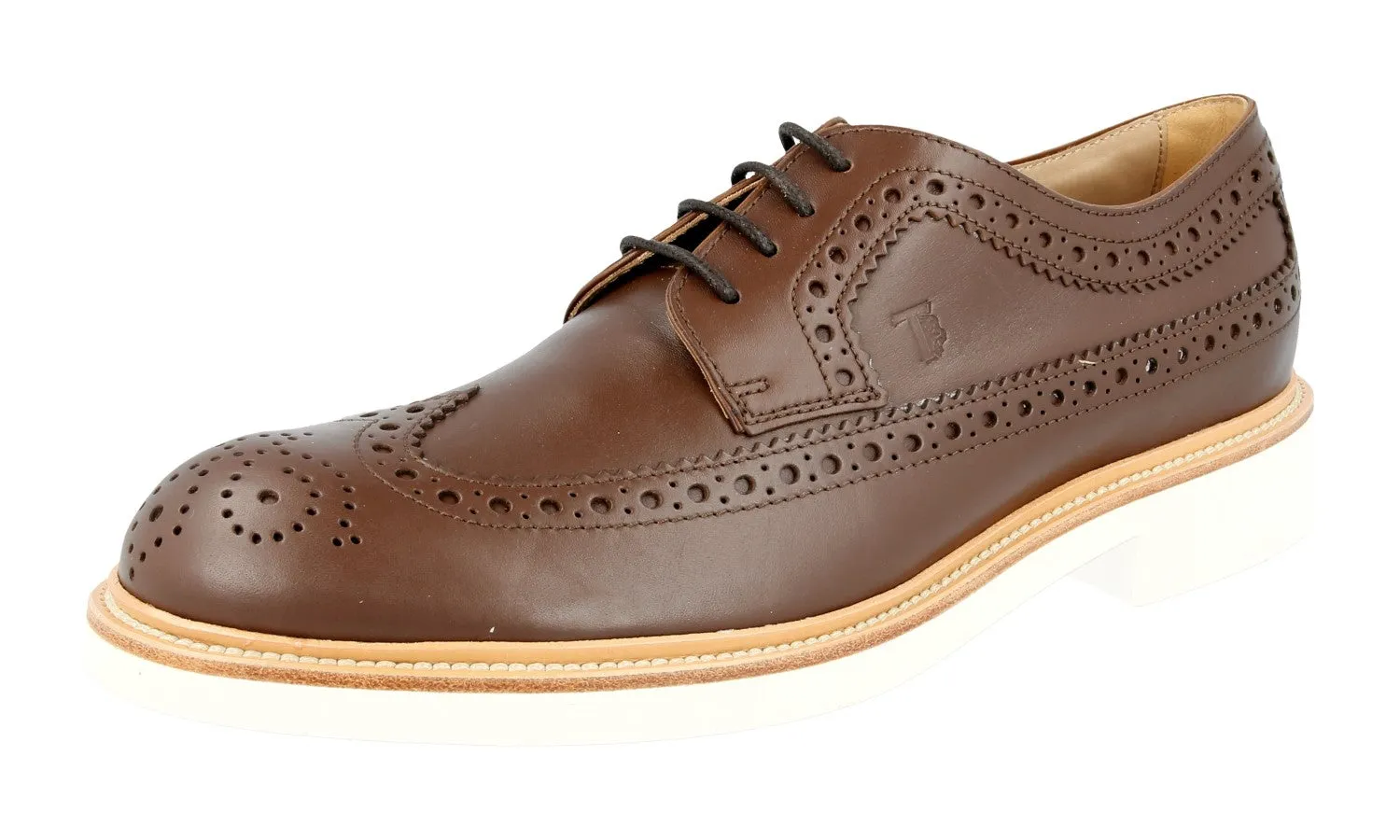 Tod's Men's Brown welt-sewn Leather Lace-up Shoes derby Fast Paced Sleek Vibe