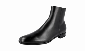 Prada Men's Black Leather Half-Boot 2TC038 Night Style Holiday Chicfit