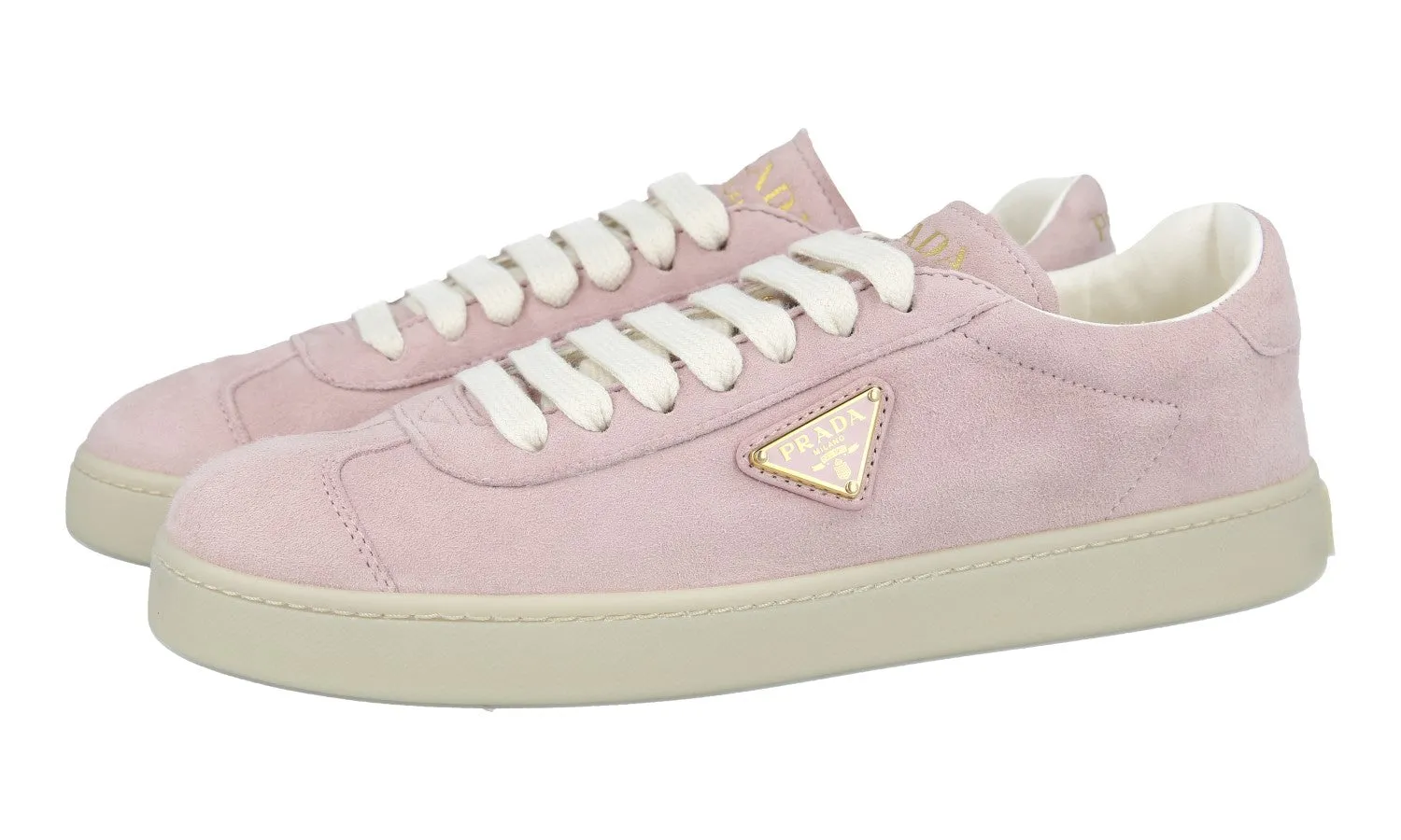 Neutral Use Prada Women's Purple Leather Lane Downtown Sneaker 1E413N