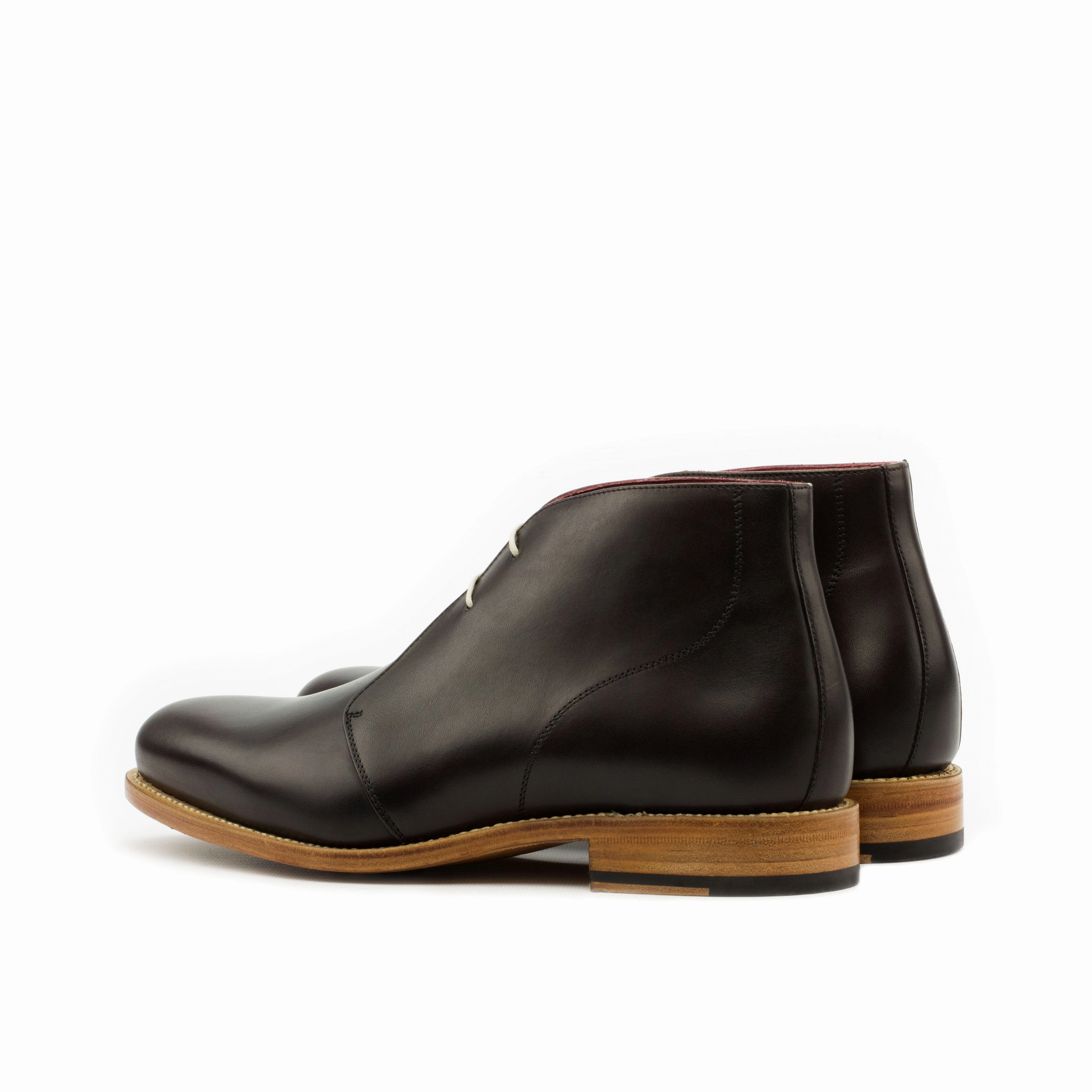 Reinforced heel All Purpose Dark Brown Calf Leather Chukka Boots