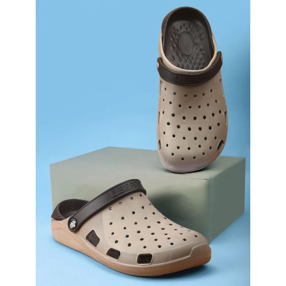 A-HA Casual Beige Clogs For Men LPMXT-800 By Liberty Cozy Sandals