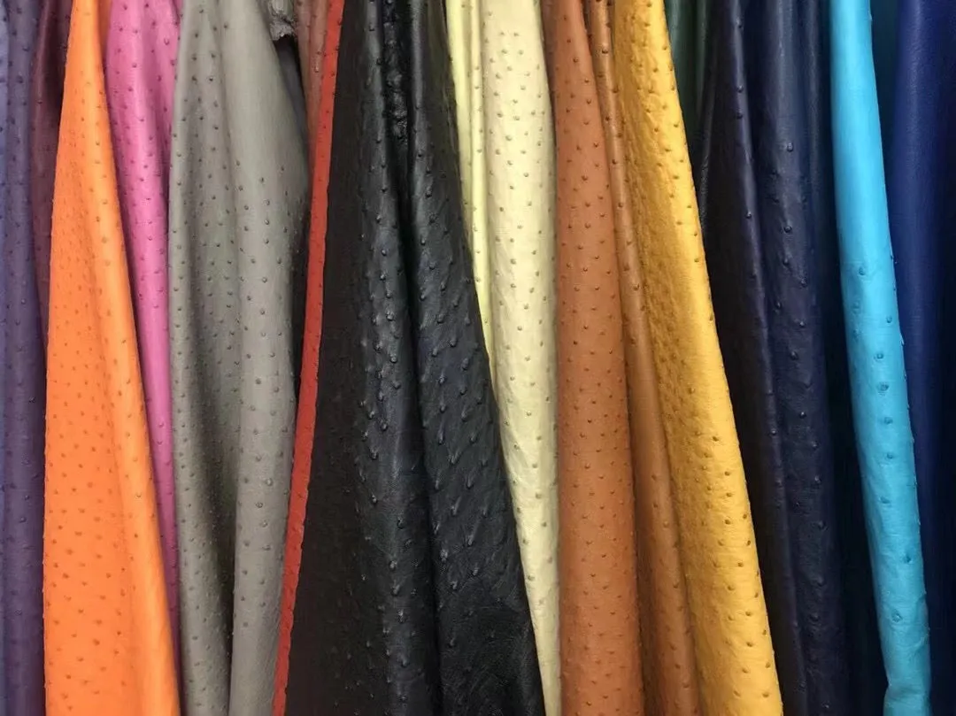 Comfortable Style Ostrich Skin Leather Slippers Men's Ostrich Skin Leather Slippers