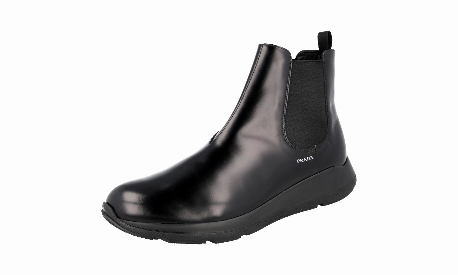 Commuter Choice Comfy Wear Prada Men's Black Brushed Spazzolato Leather Half-Boot 4T3331